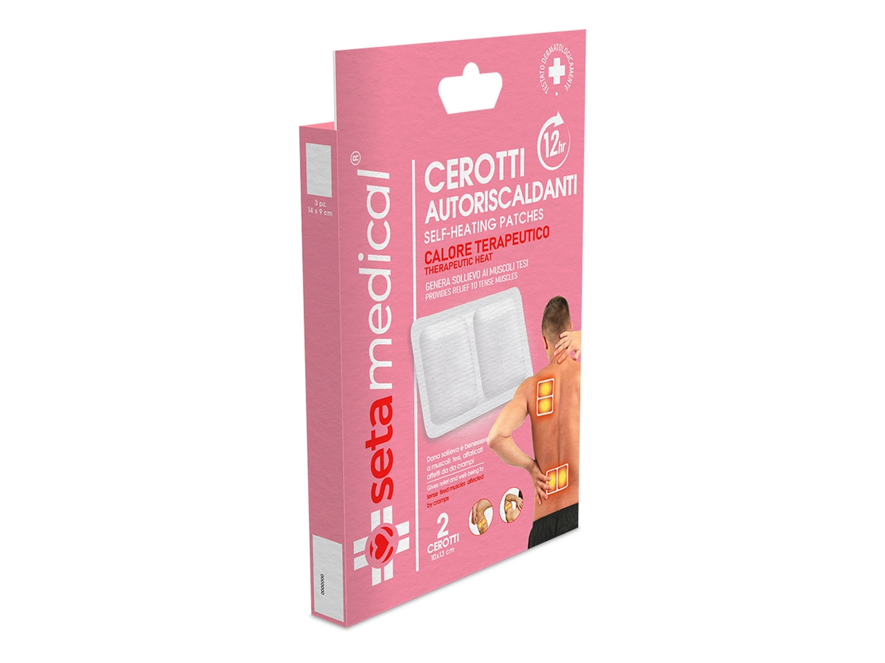 Cerotti riscaldanti h.8cm set da 2 cerotti