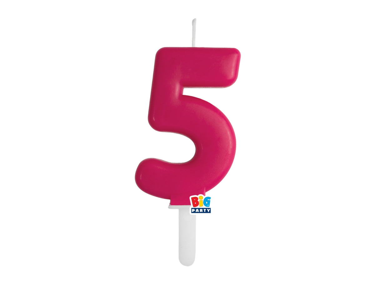 Candelina numero  5 di Cera Tiny Plump Cherry 7cm