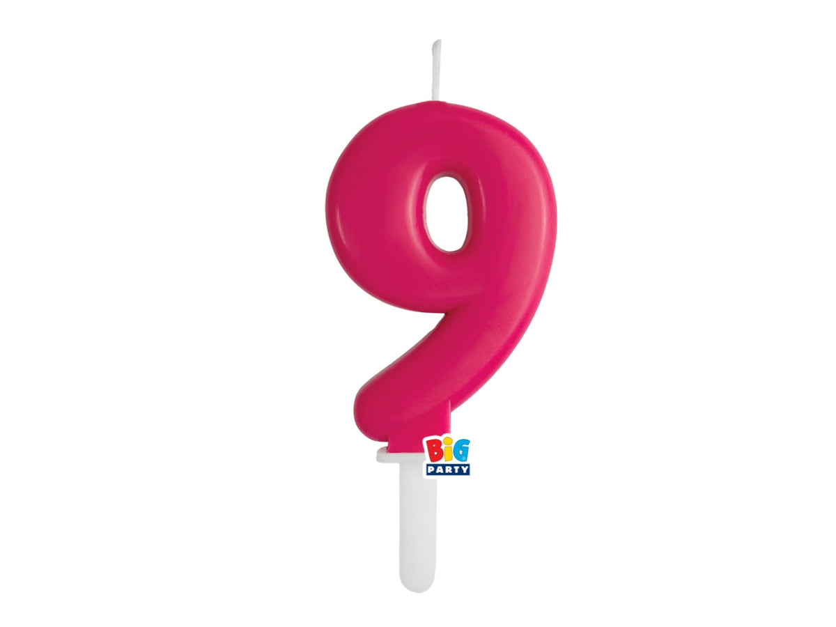 Candelina numero  9 di Cera Tiny Plump Cherry 7cm