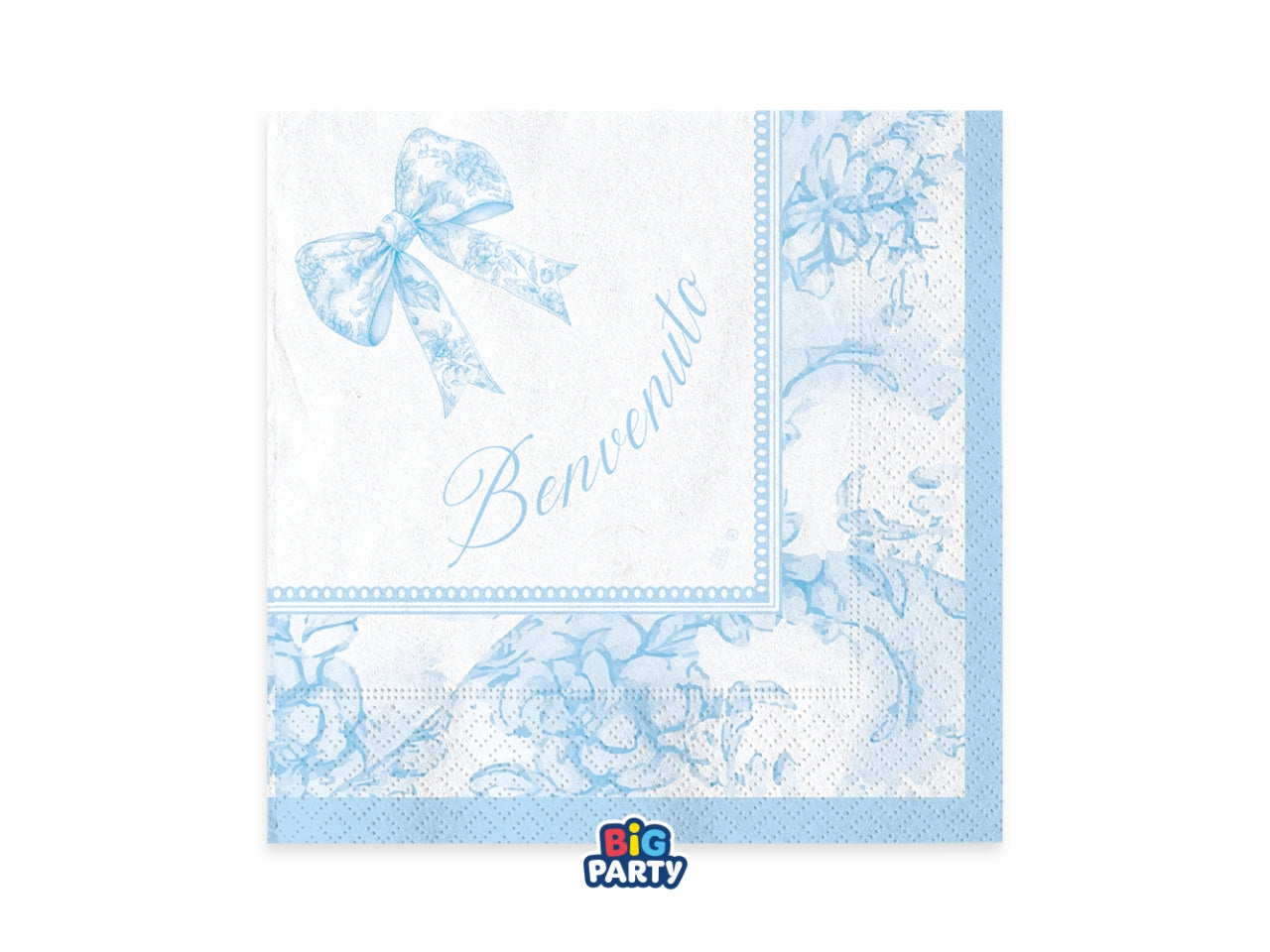 Tovaglioli 33x33cm Benvenuto Fiocco Vintage set da 16 tovaglioli