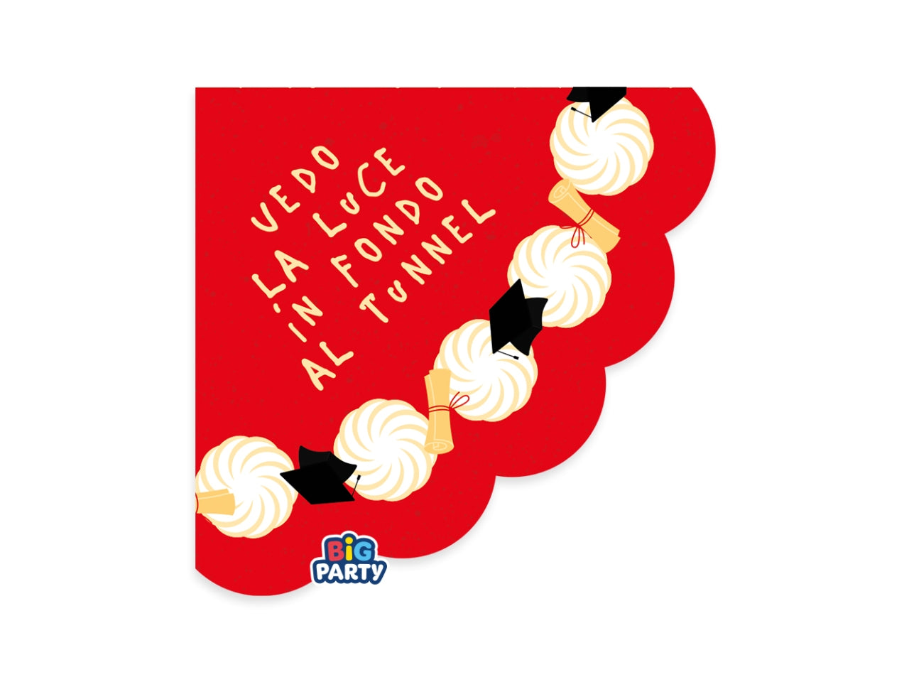 Tovaglioli 33x33cm Laurea Con Torta set da 16 tovaglioli