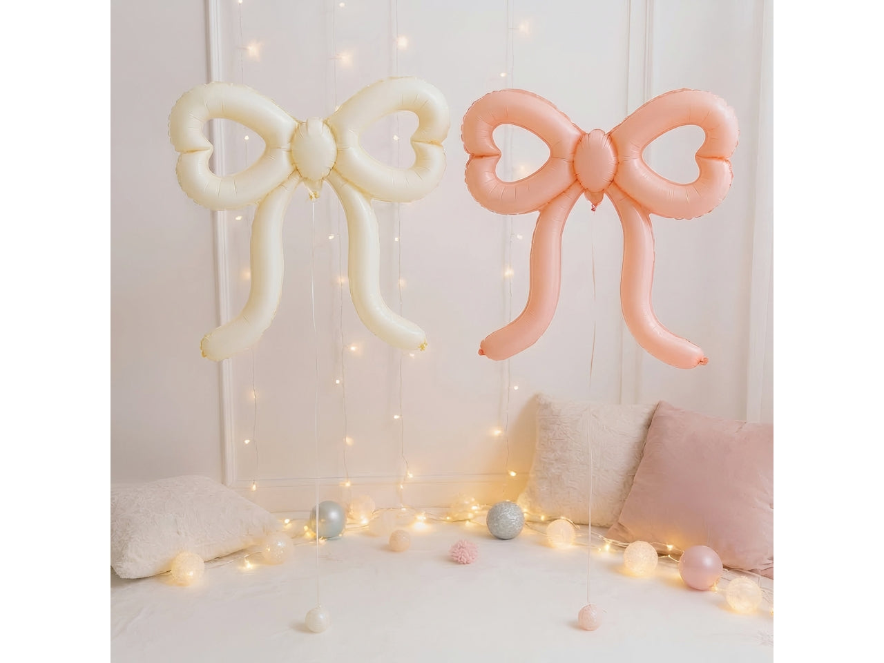 Palloncini Foil Forma 51x53cm Slim Bow Avorio