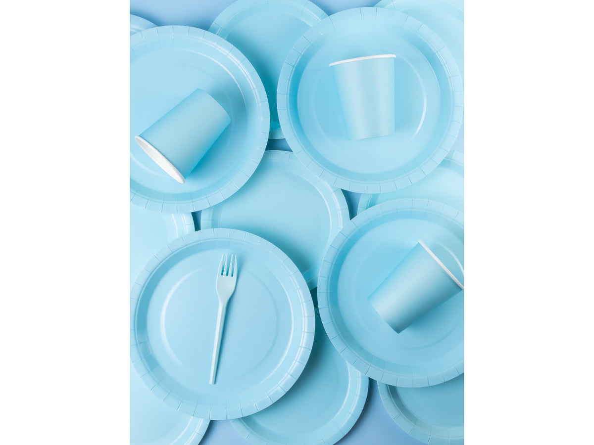 Piatti Ecolor 18cm Celeste set da 25 piatti
