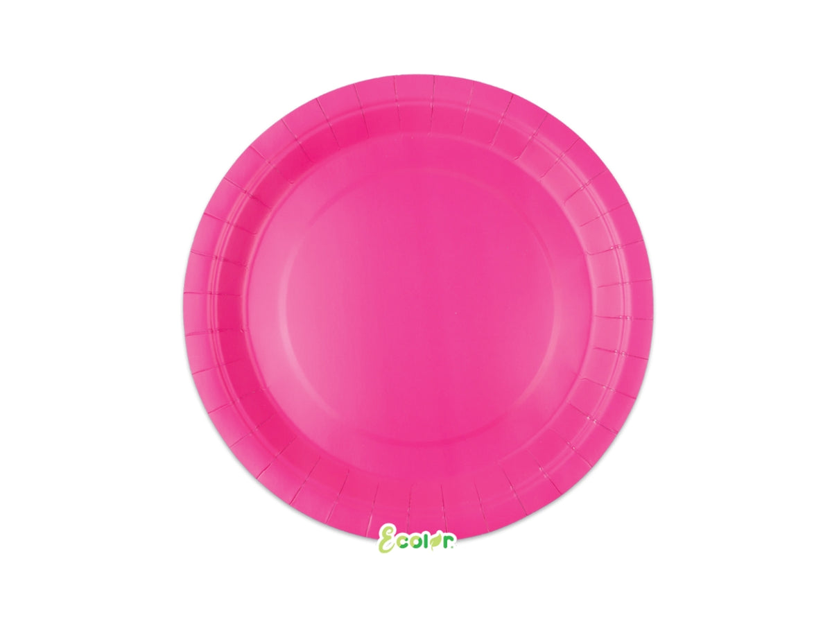 Piatti Ecolor 24cm Fuxia set da 25 piatti