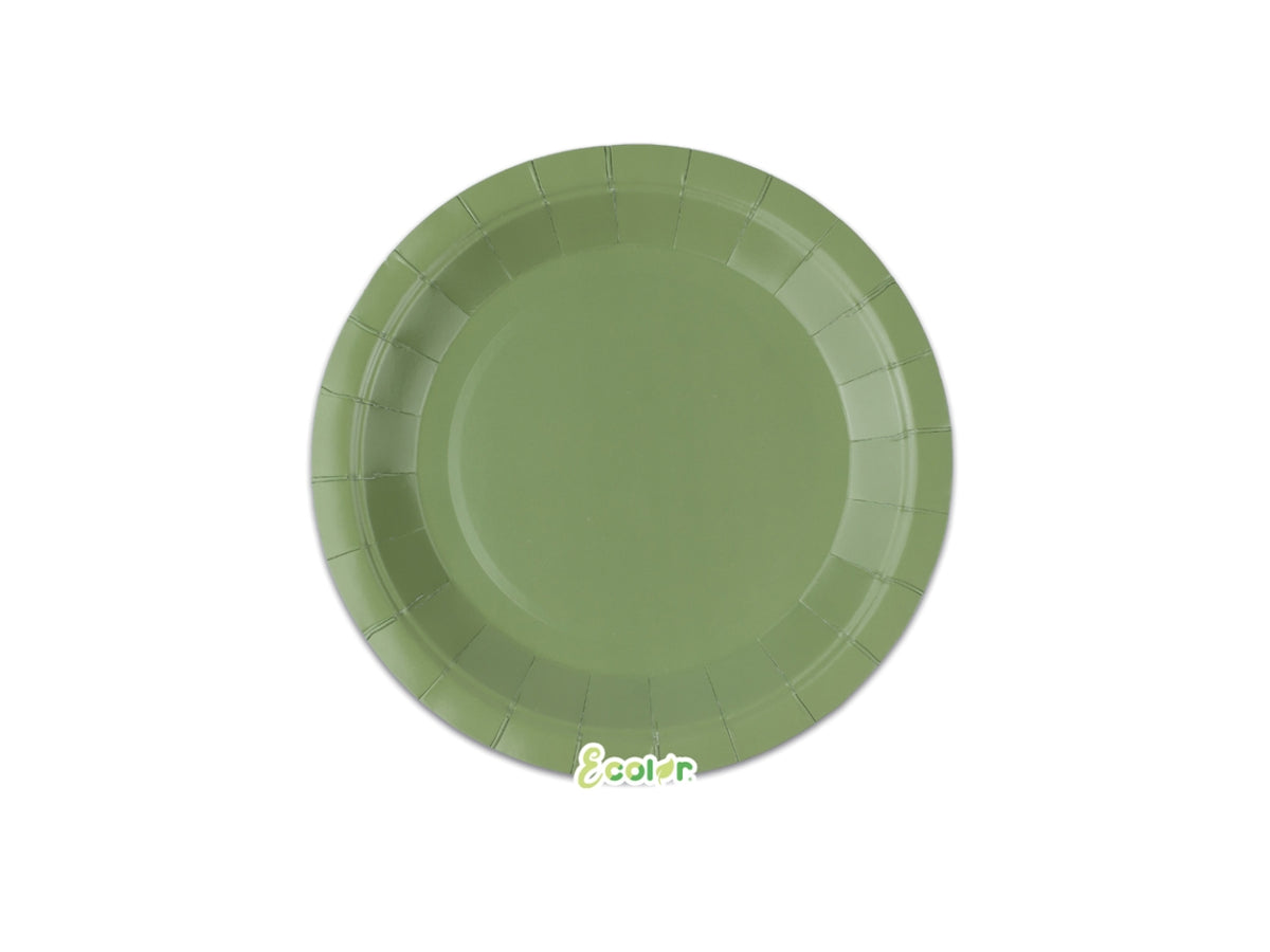 Piatti Ecolor 18cm Verde Oliva set da 25 piatti