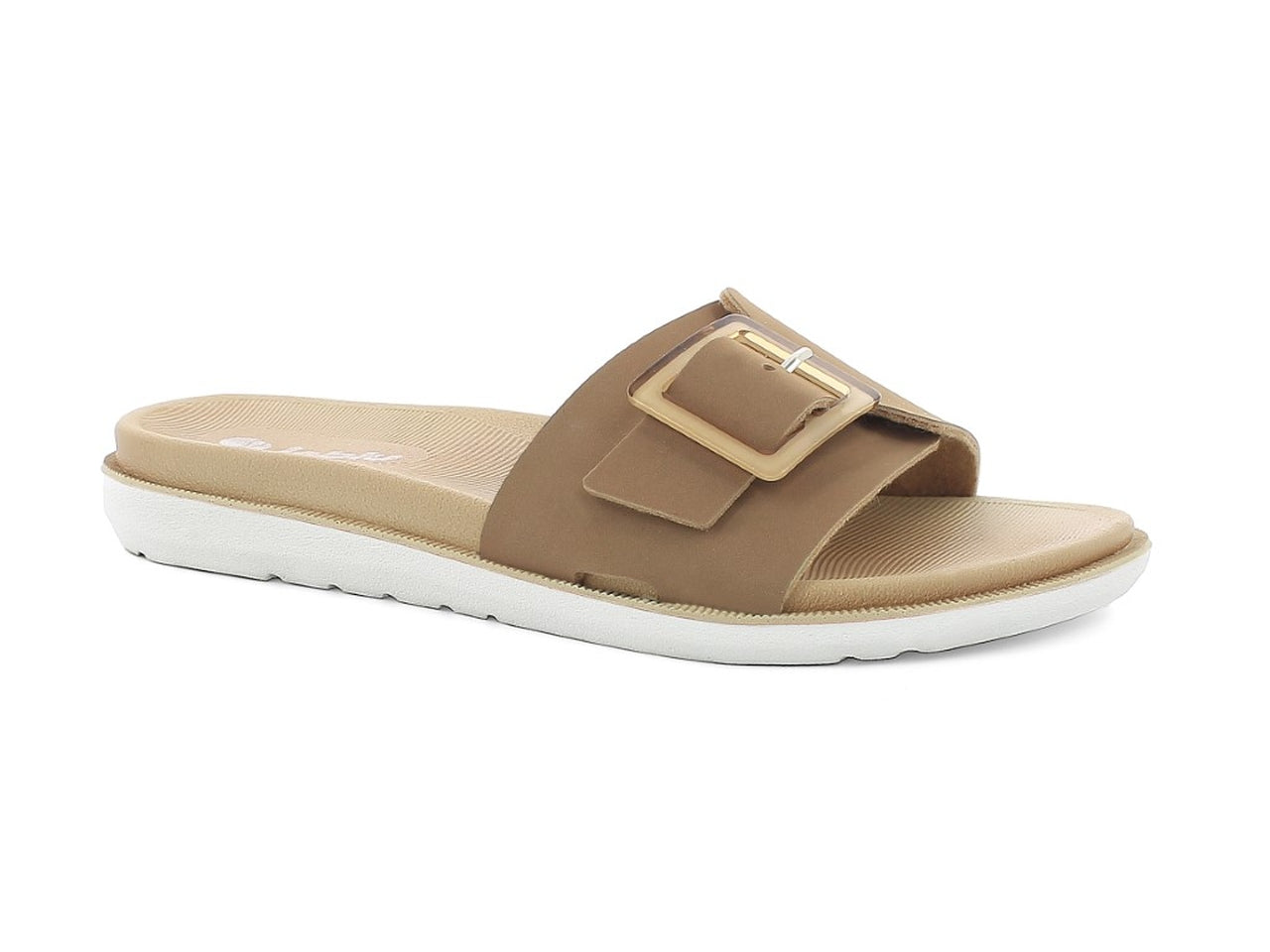 Inblu ciabatta donna a fascia con fibbia moka taglia 37