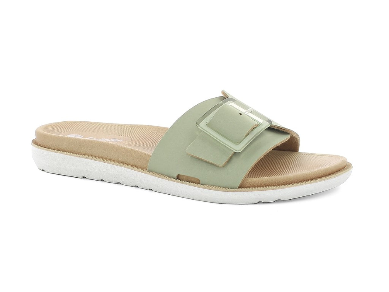 Inblu ciabatta donna a fascia con fibbia verdino taglia 39