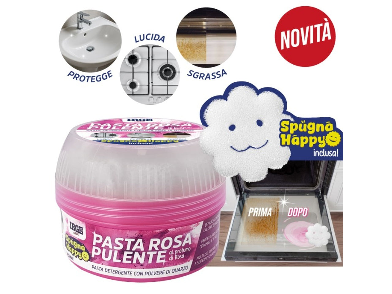 Pasta pulente rosa 500gr spugna