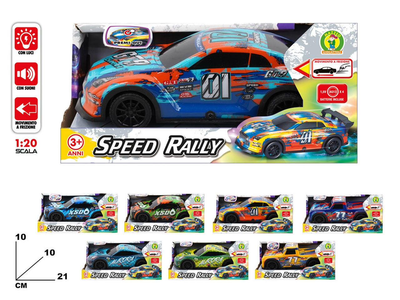 Auto speed rally con suoni