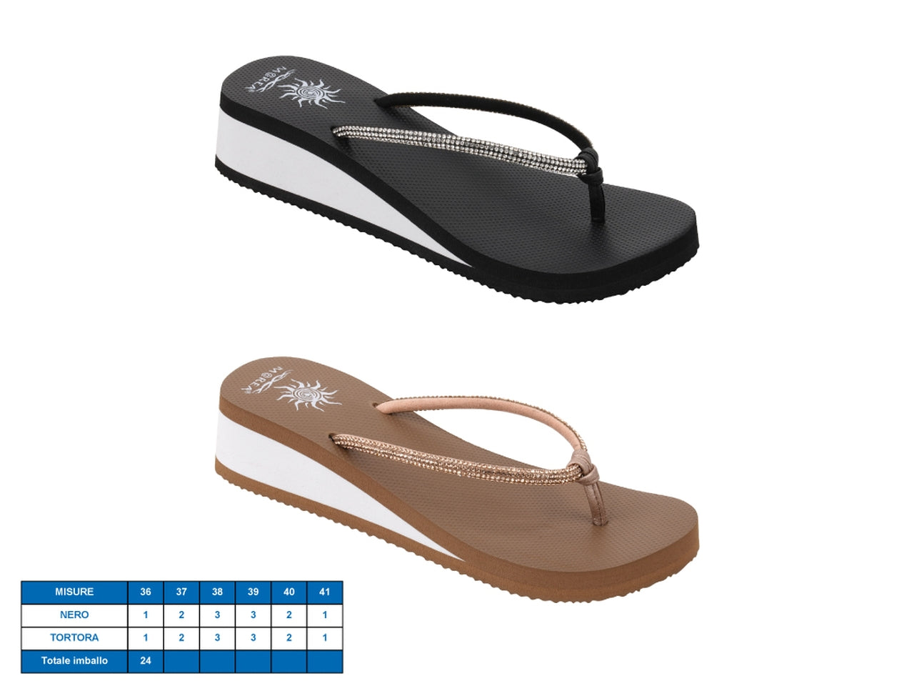 Ciabatta donna palinuro tg 36-41 in 2 assotimenti