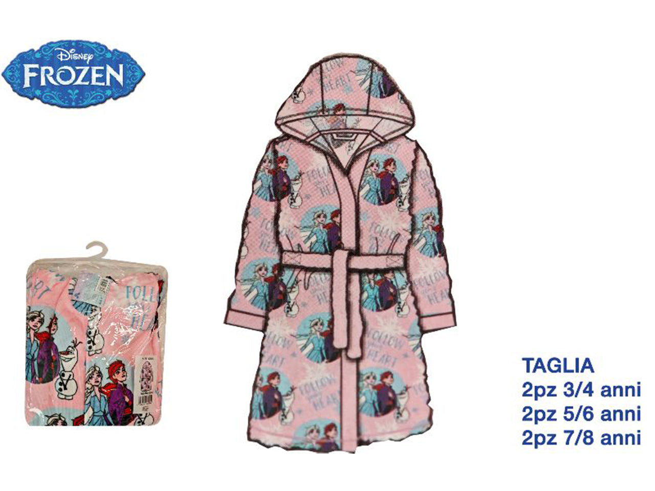 Frozen accappatoio taglie assortite