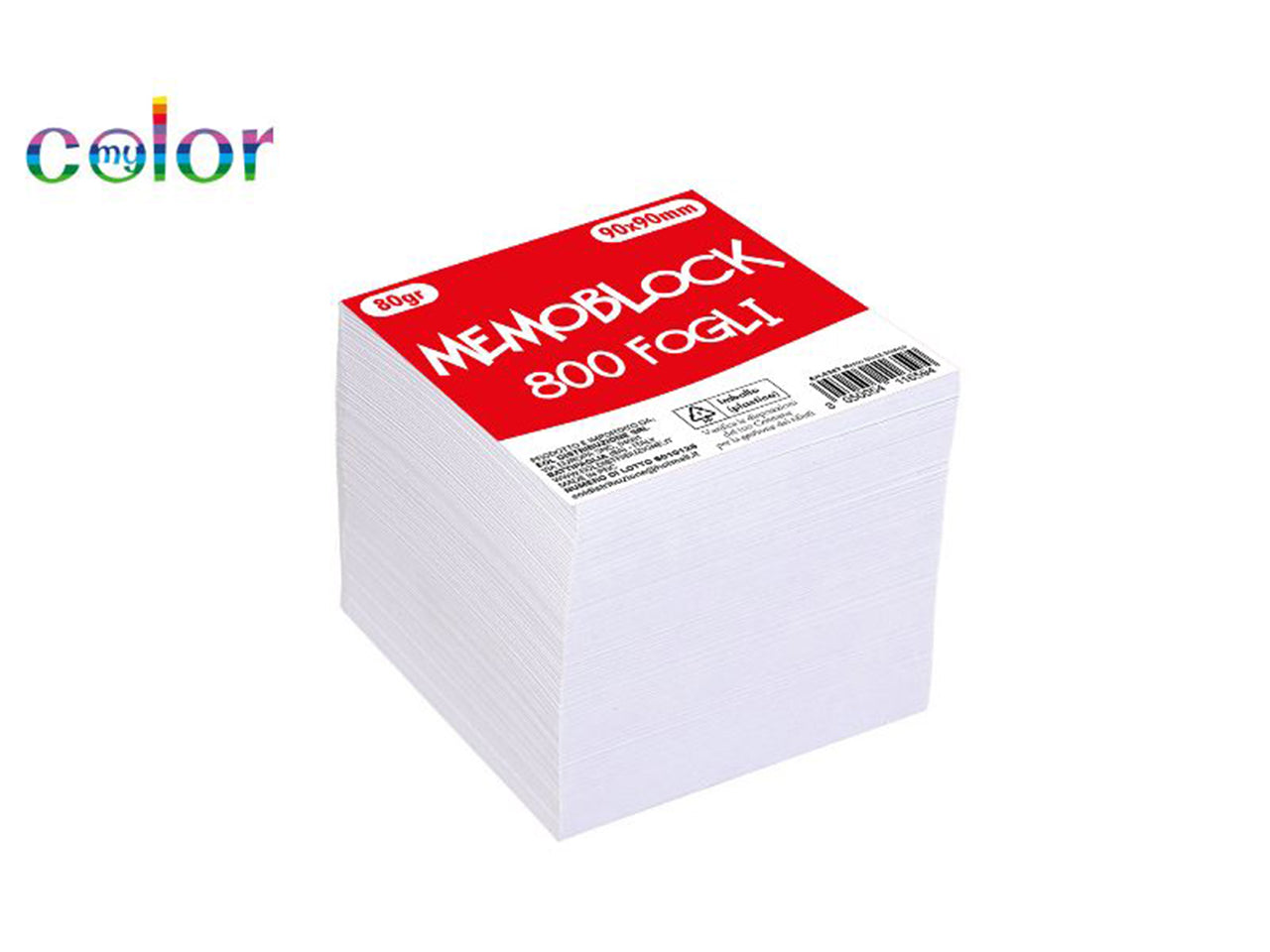 Memoblock 90x90mm 800 fogli bianchi
