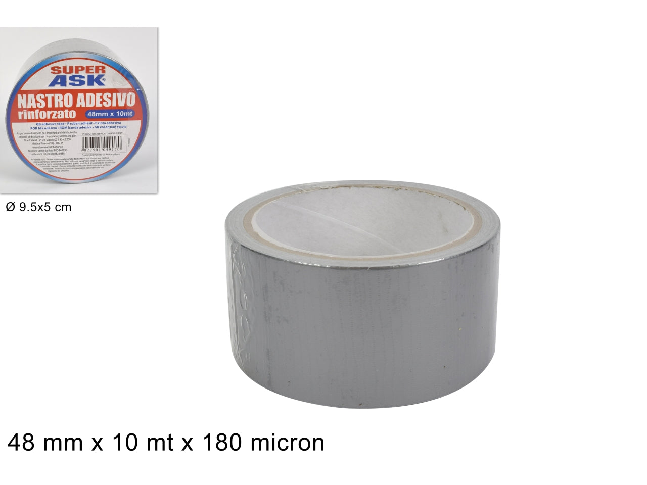 Nastro adesivo rinforzato 44mmx10mt