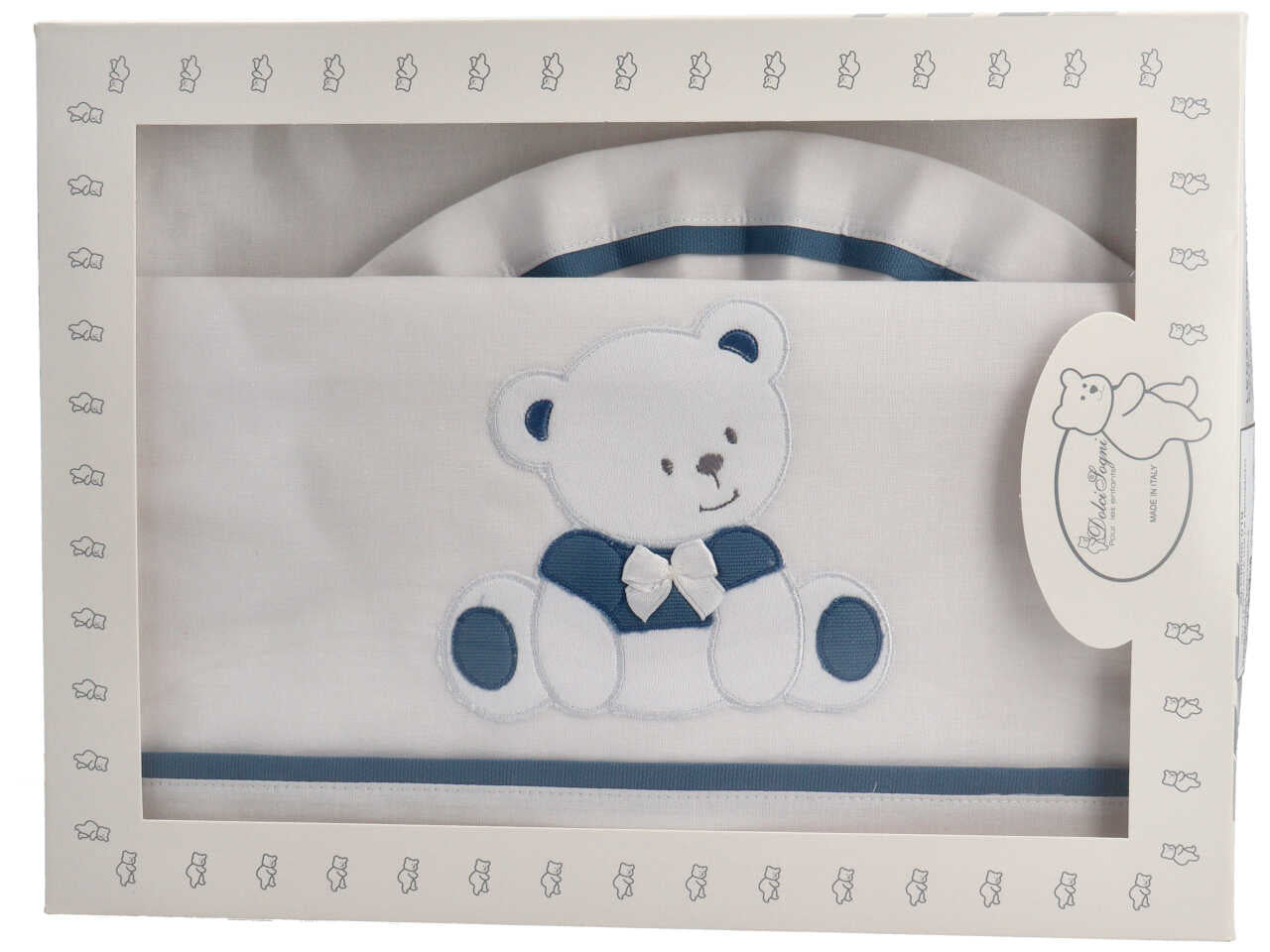 Set lenzuola culla ricamato carta da zucchero