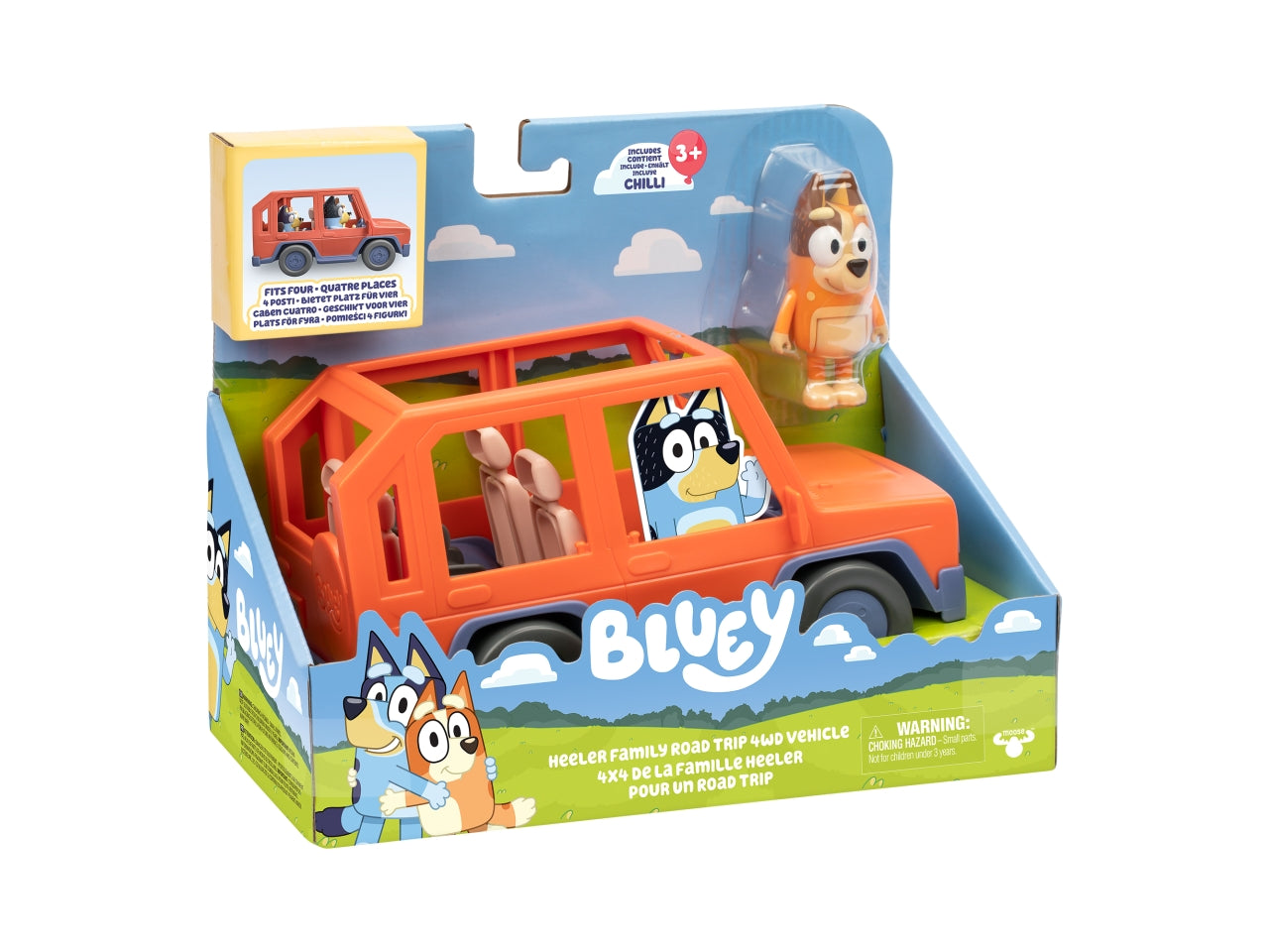 Bluey jeep c/chilli 25x20x13cm