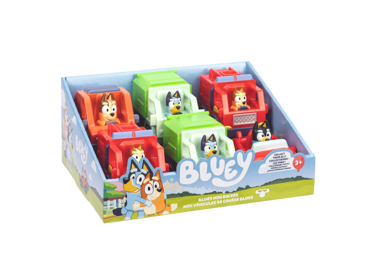 Bluey mini racers ast cdu 6pz 6x7x10cm