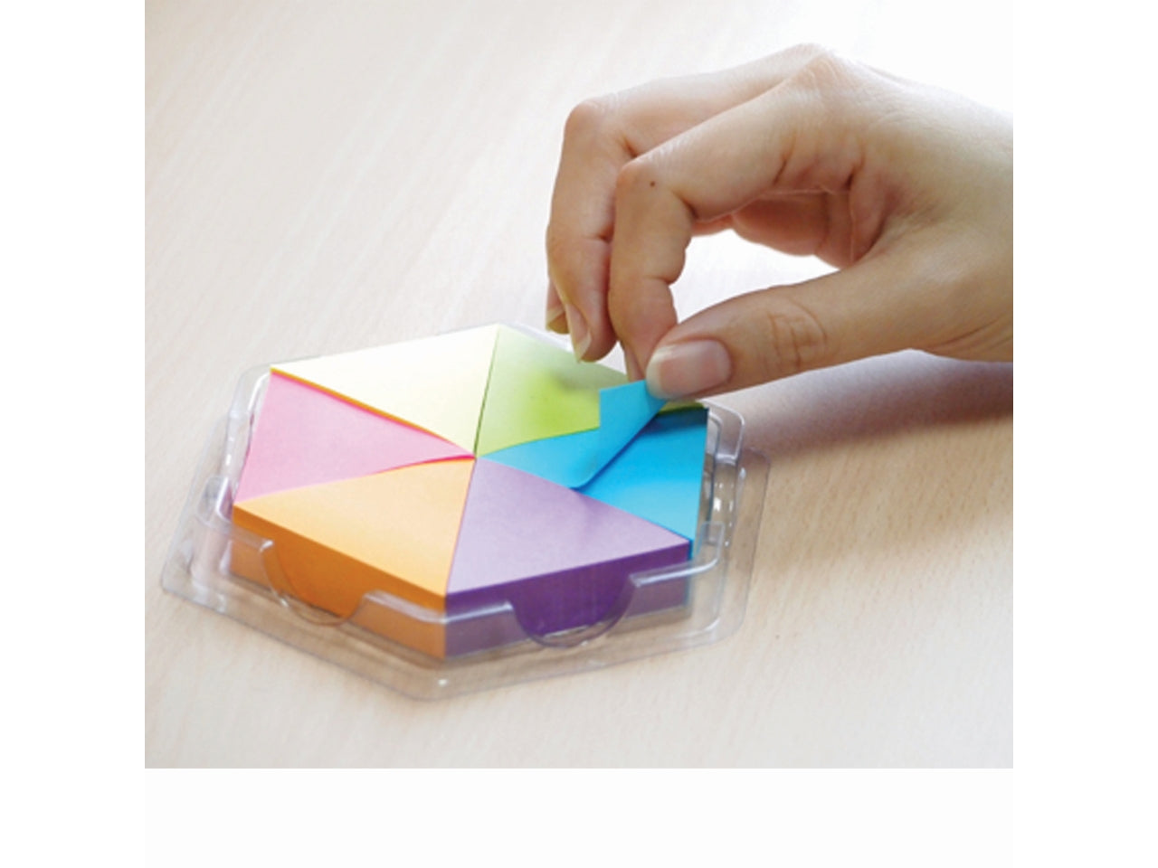 Notes cubo puzzle 150foglietti colorati adesivi triangolari