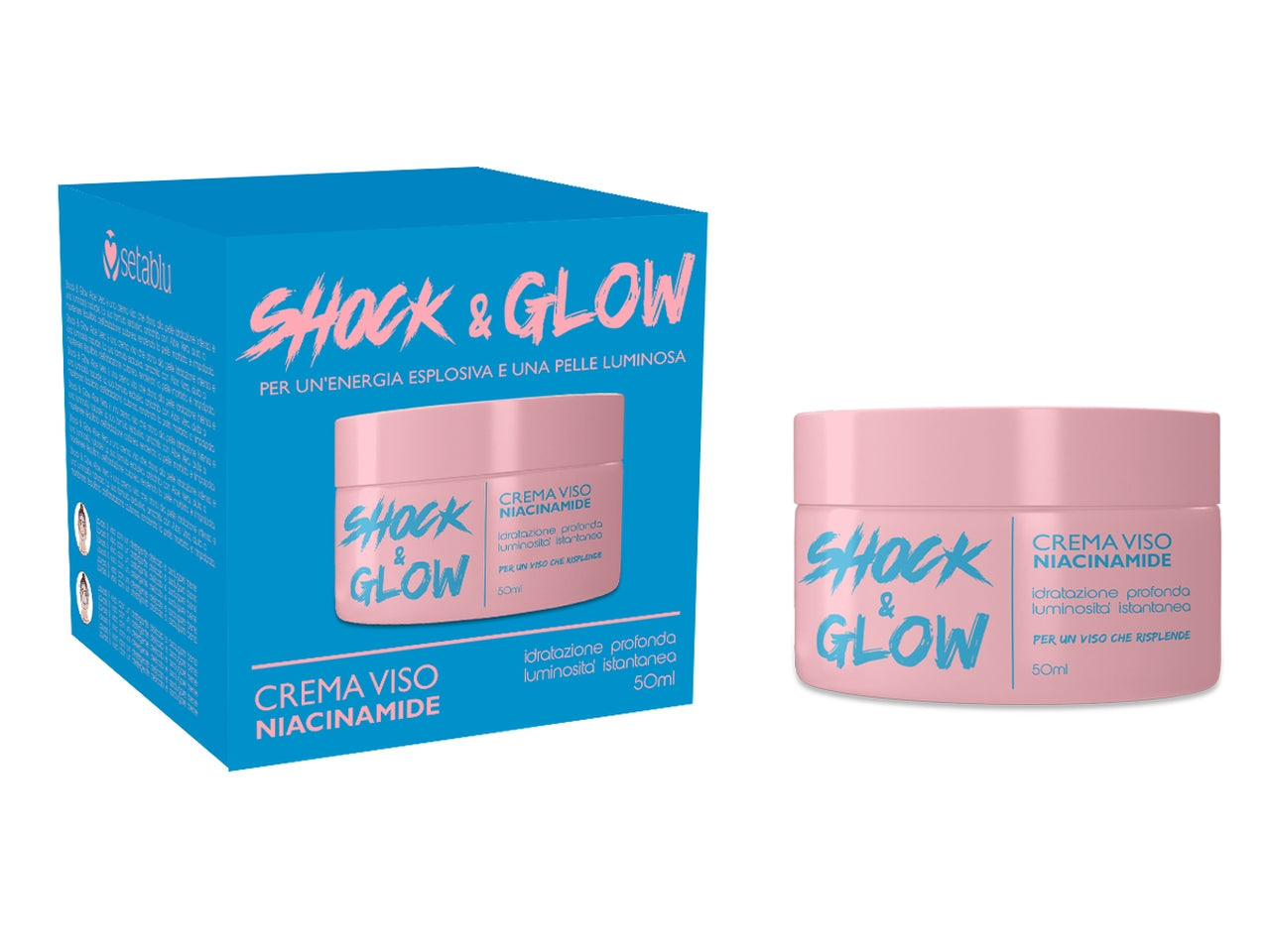 Crema viso niacinamide 50ml shock&glow