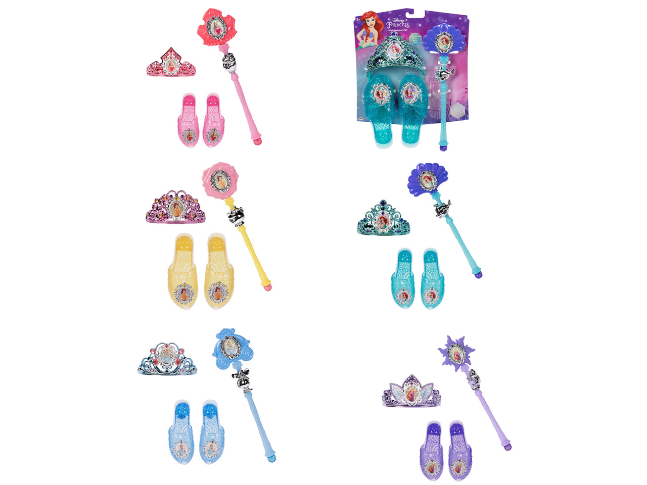 Disney Princess set tiara,coroncina e scarpetta modelli assortiti