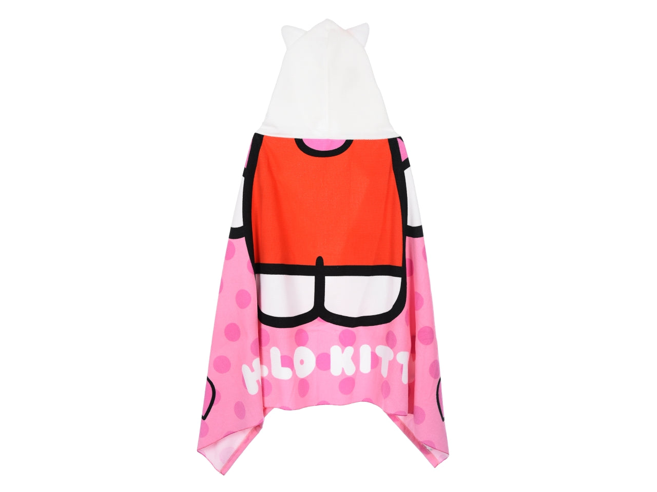 Hello kitty telo mare con cappuccio rosa