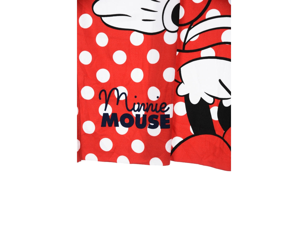 Minnie telo mare con cappuccio rosso