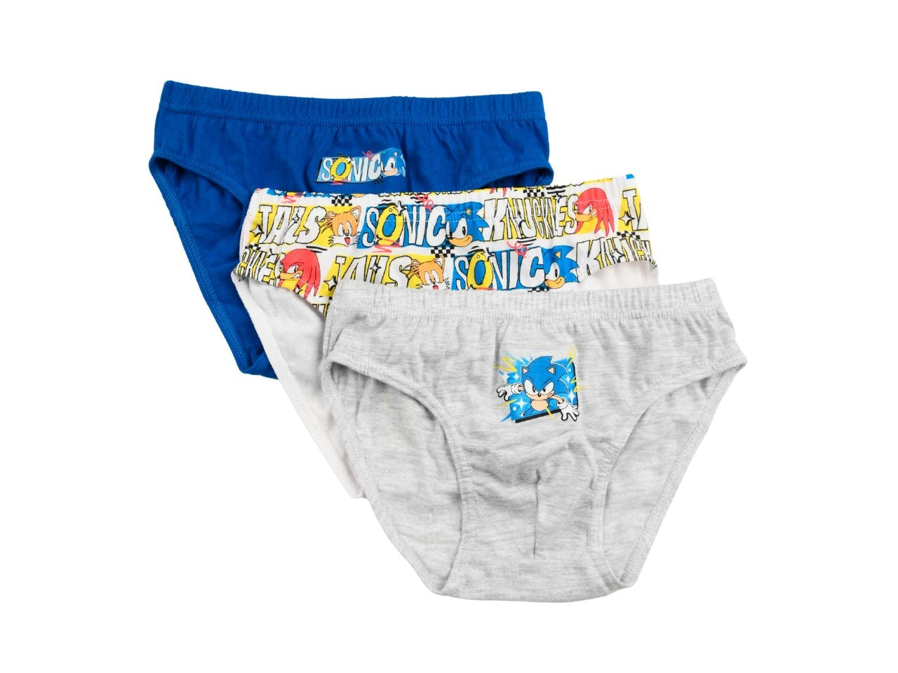 Sonic classic mutandine in box da 3 pezzi, taglia 3/4anni