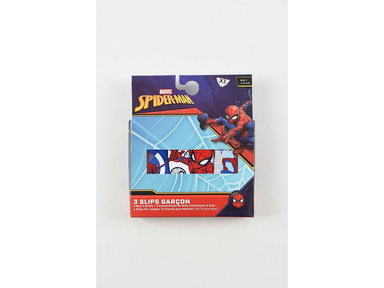 Spiderman mutandine in box da 3 pezzi, taglia 3/4anni