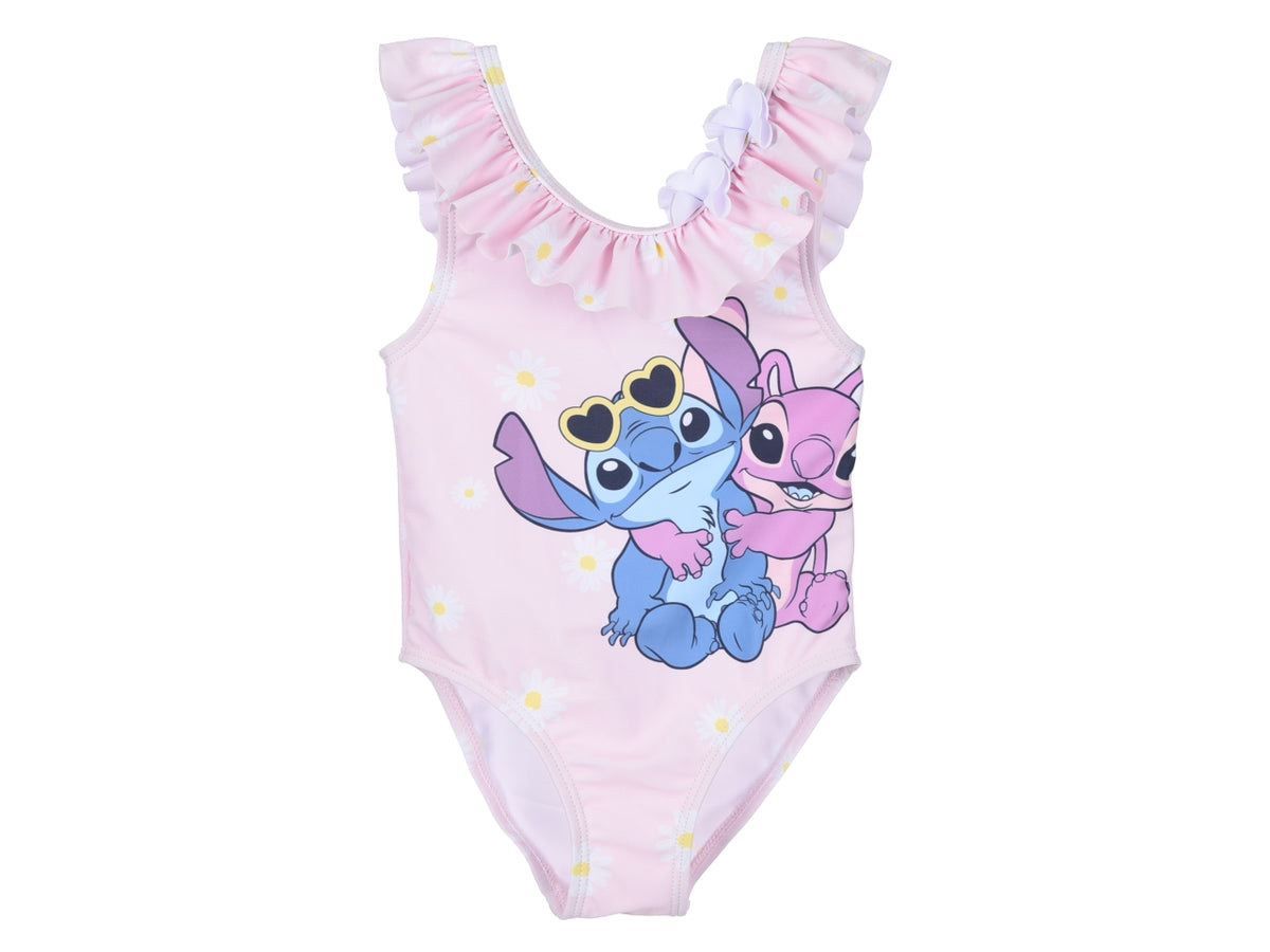 Lilo e stitch costume mare intero taglie dalla 12 alla 36 mesi rosa chiaro