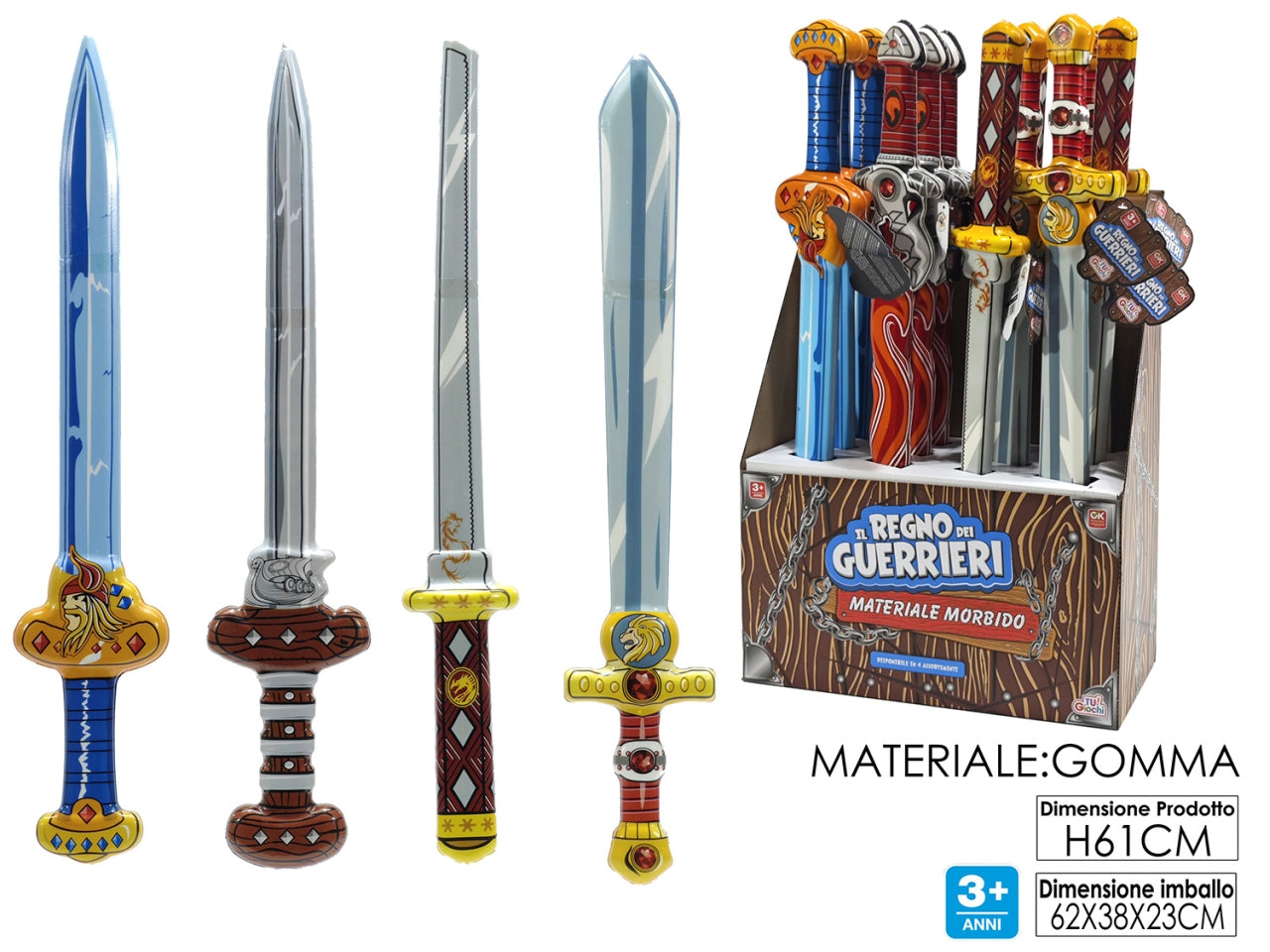 Spada gomma 4assortiti