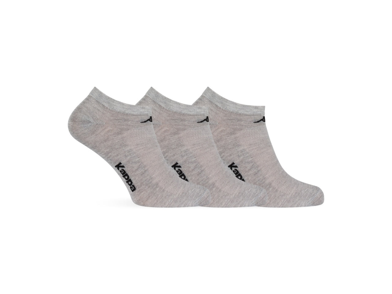 Calza fantasmino da uomo maglia jersey e traforo in cotone set da 3 paia grigio chiaro tg 39/42