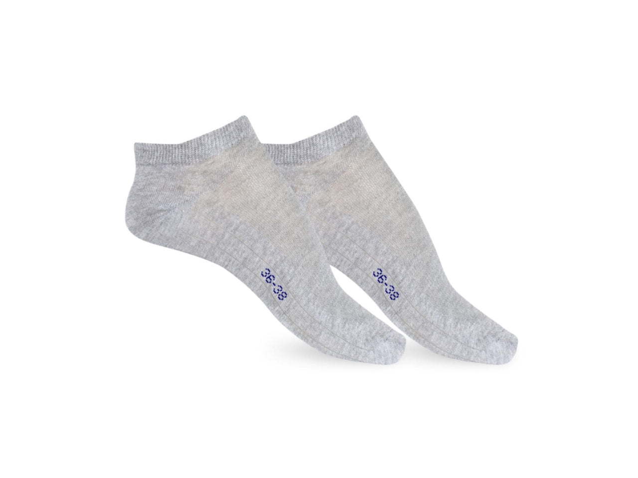 Calza fantasmino da donna maglia jersey e traforo in cotoneset da 2 paia grigio c. tg 39/41