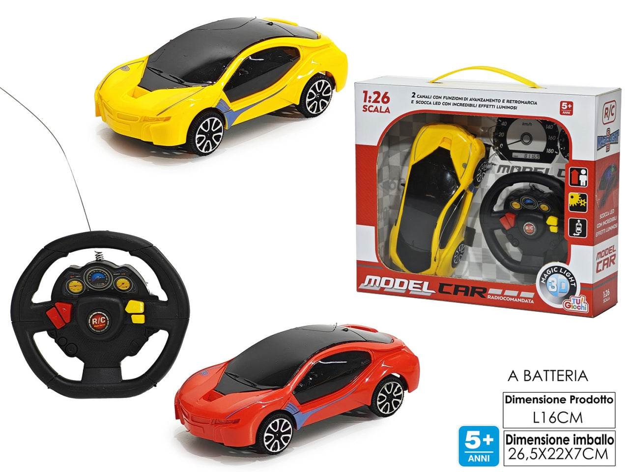 Auto radiocomando 2 funzioni 2 assortimenti