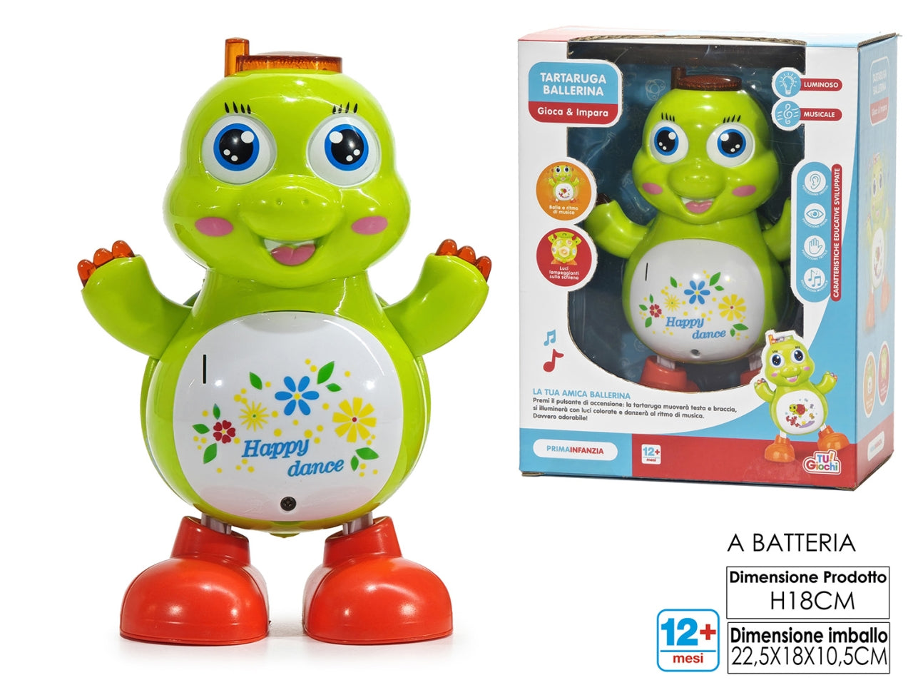 Gioco tartaruga danza luci e suoni