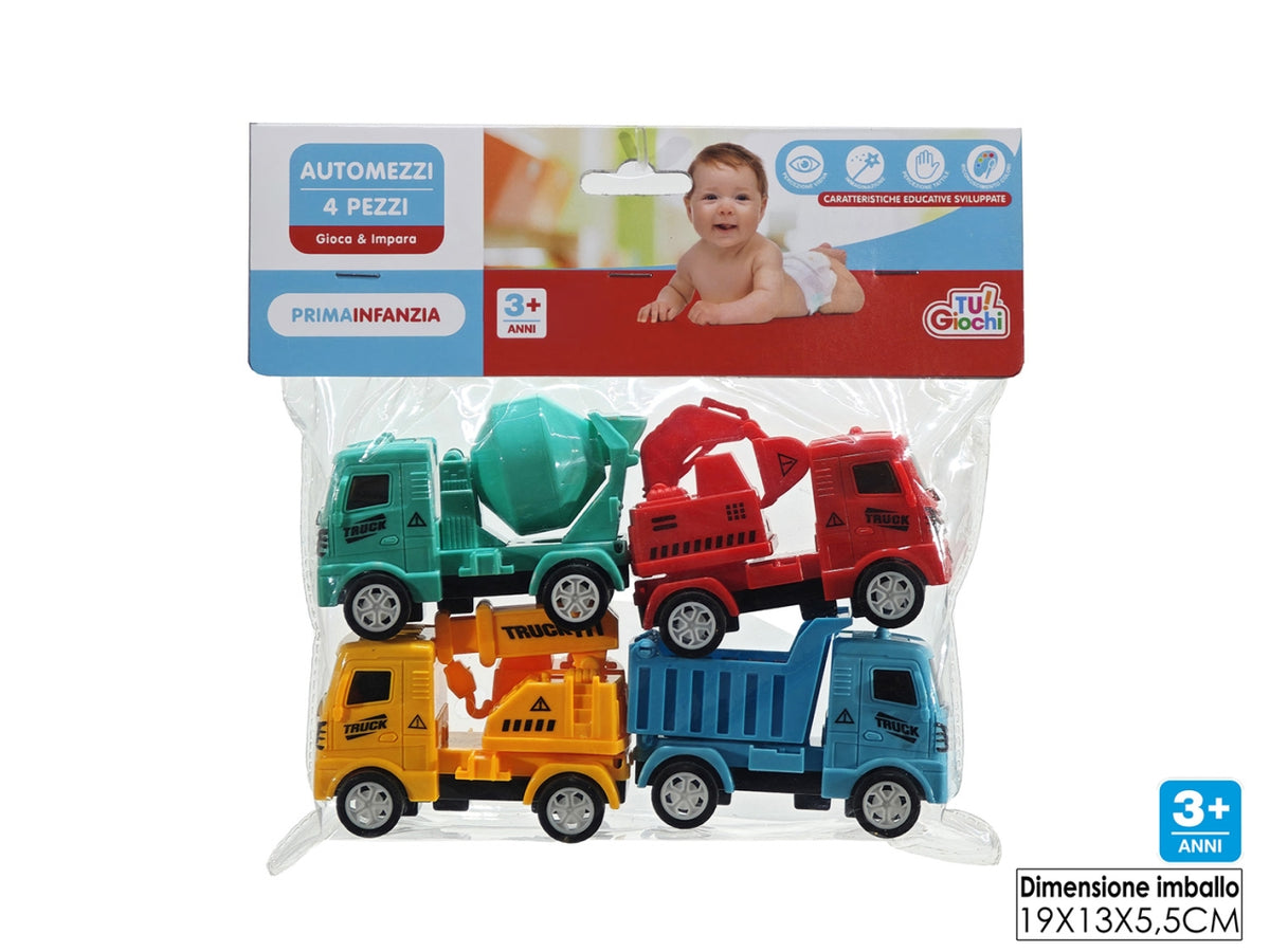 Gioco set 4 automezzi