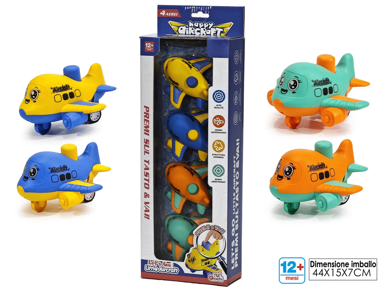 Gioco set 4 aereoplanini