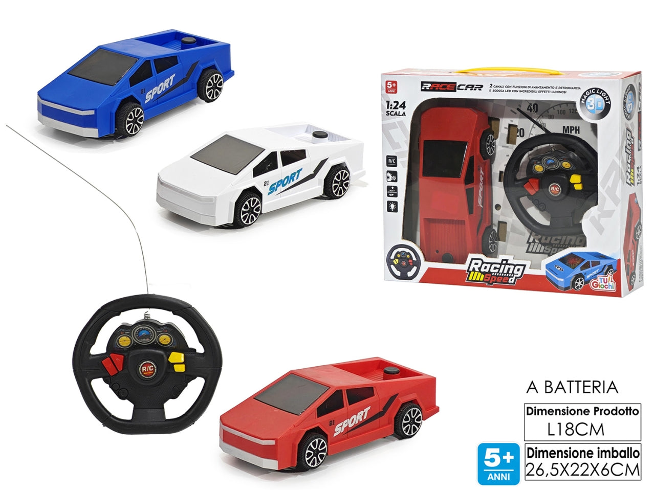 Auto ridiocomando 2 funzioni 3assortimenti