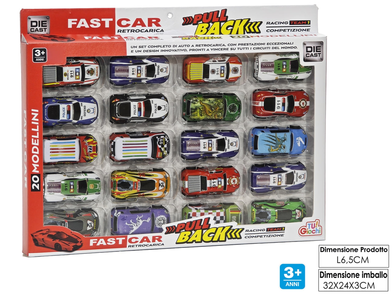 Auto die-cast set 20 pz