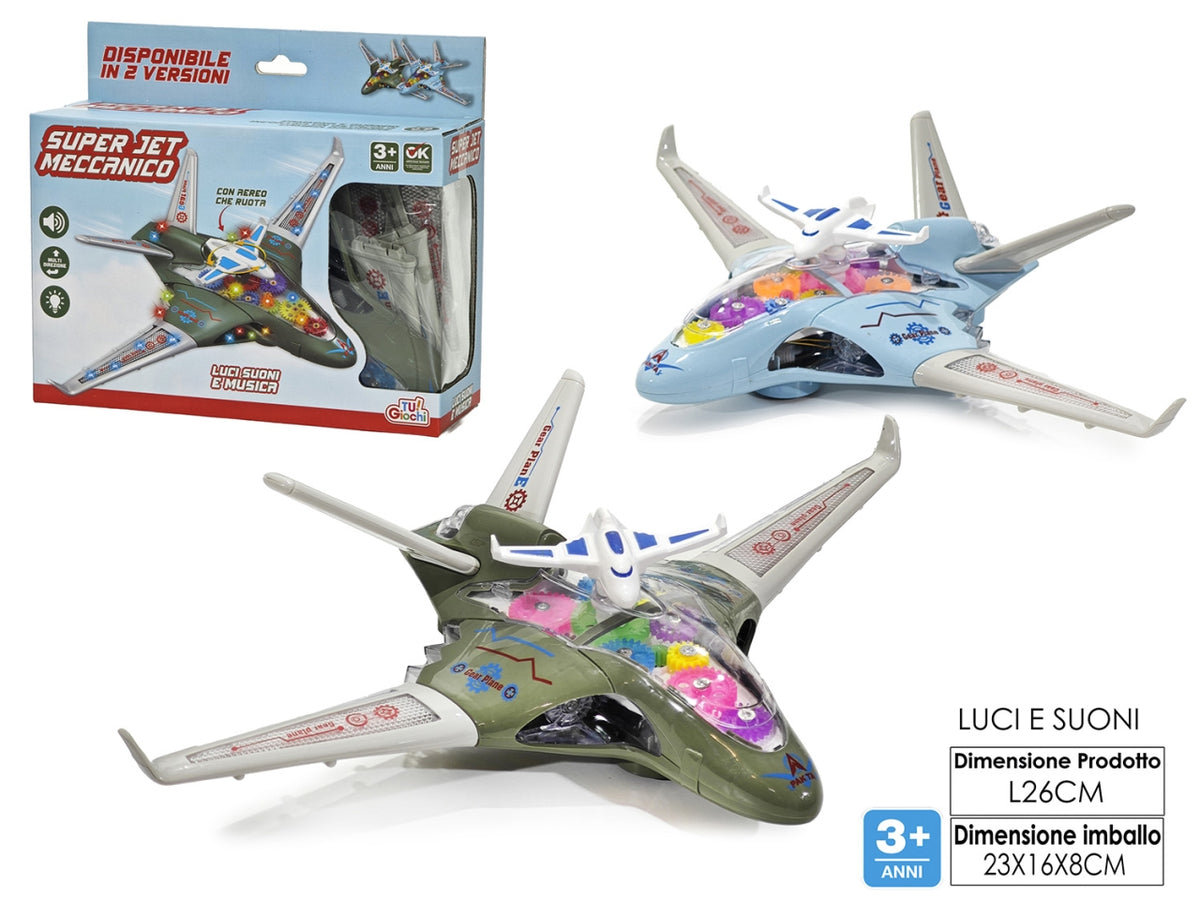 Aereo super jet luci suoni movimento 2as