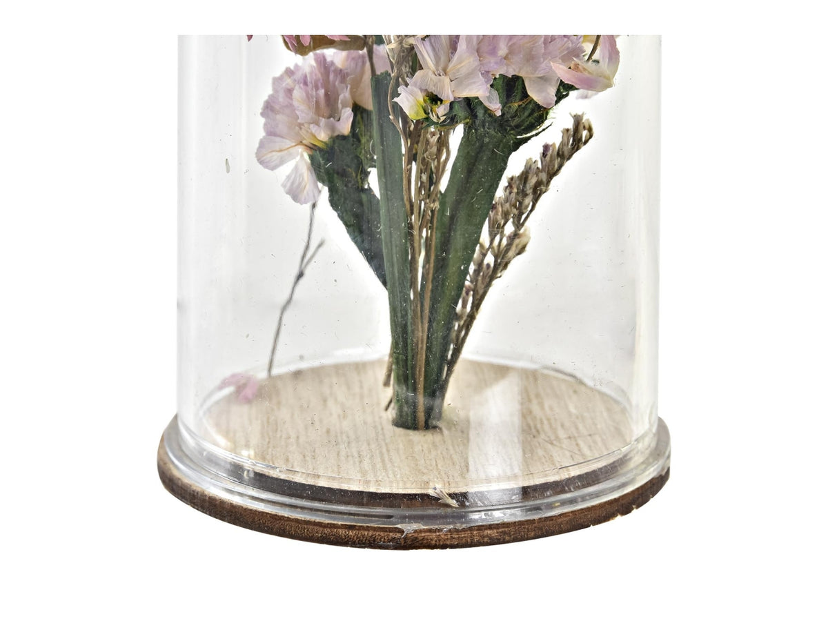 Decorazione fiore secco cristallo 6x6x9cm in 2 assortimenti
