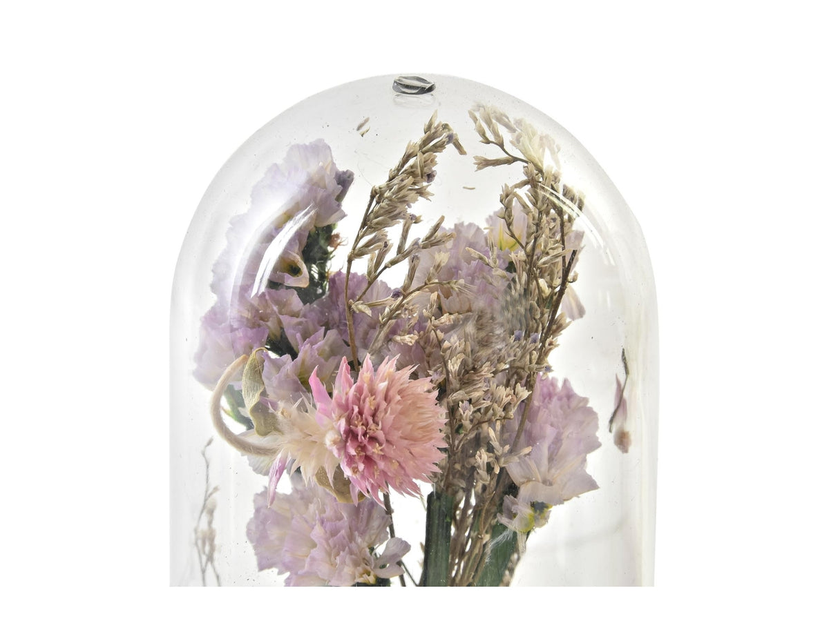 Decorazione fiore secco cristallo 6x6x9cm in 2 assortimenti