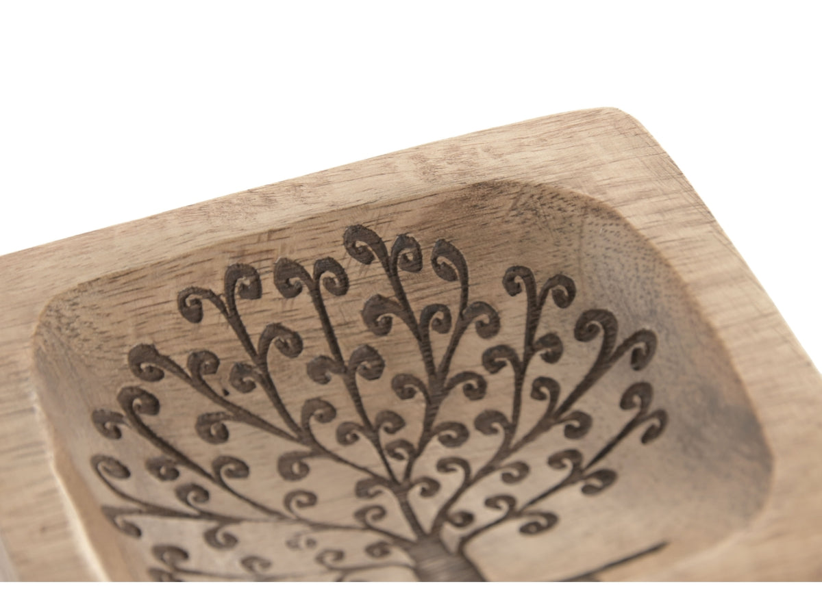 Vassoio svuota tasche mango 10x2x9cm albero della vita