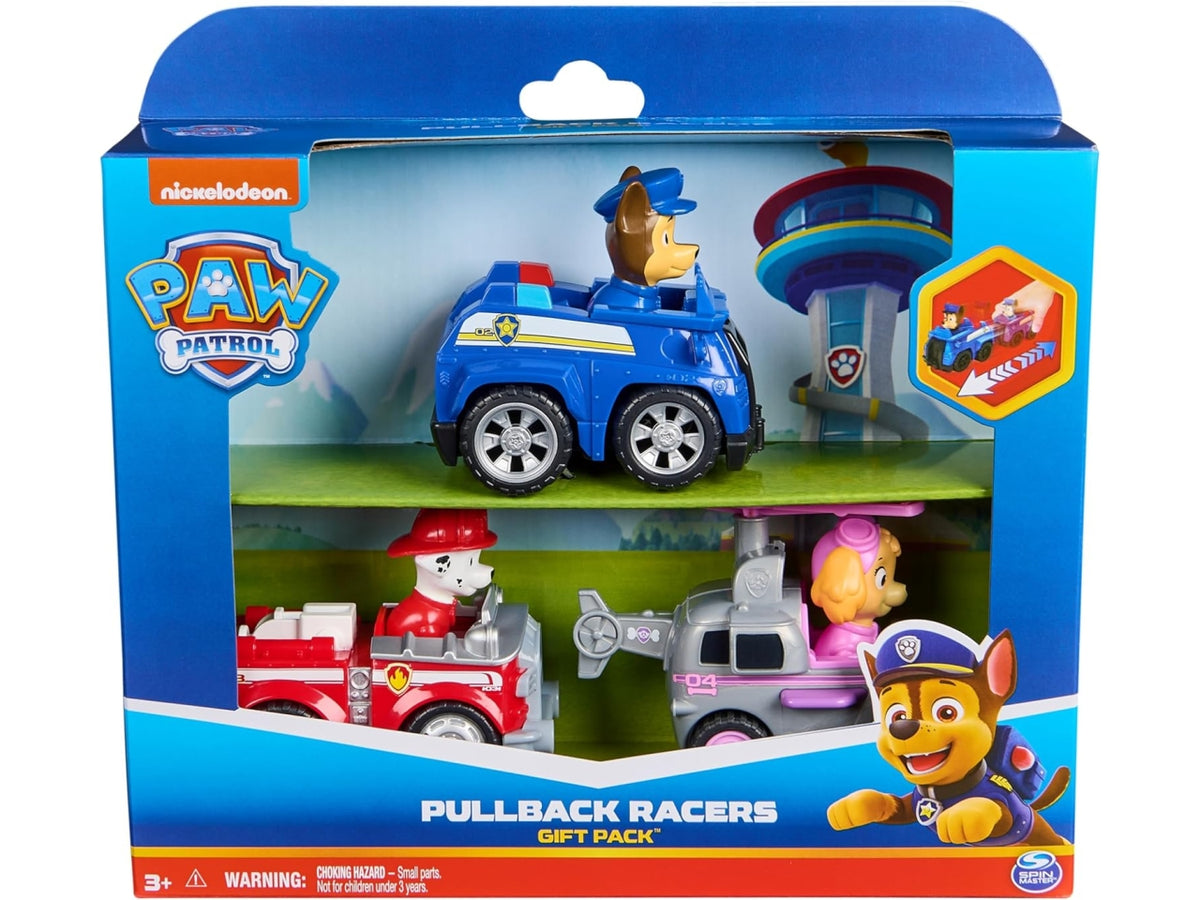 Paw patrol 3 veicoli pull bach