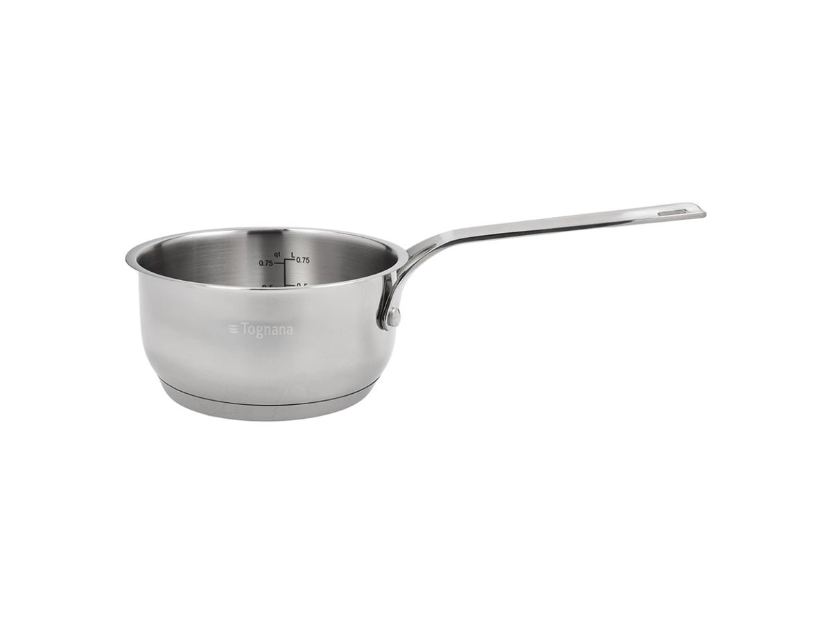 Iconiqa casseruola in acciaio inox 16cm con manico, adatta per tutti i piani cottura