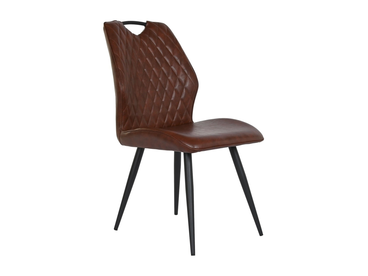 Sedia in metallo 48x51x87cm marrone scuro