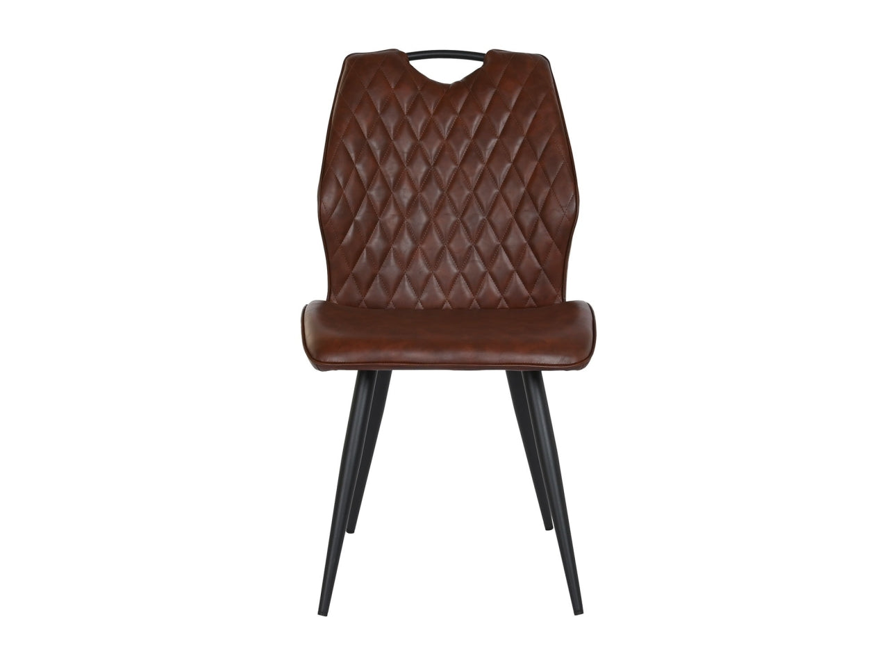 Sedia in metallo 48x51x87cm marrone scuro