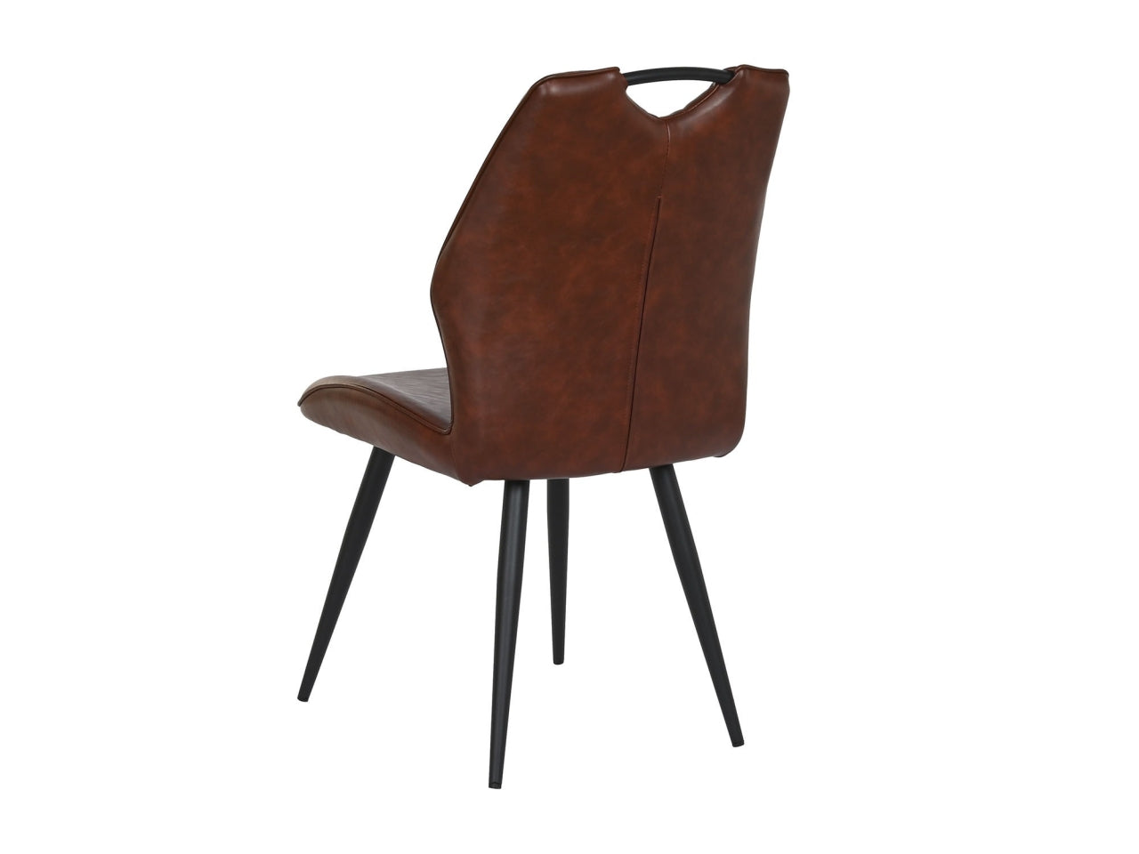 Sedia in metallo 48x51x87cm marrone scuro