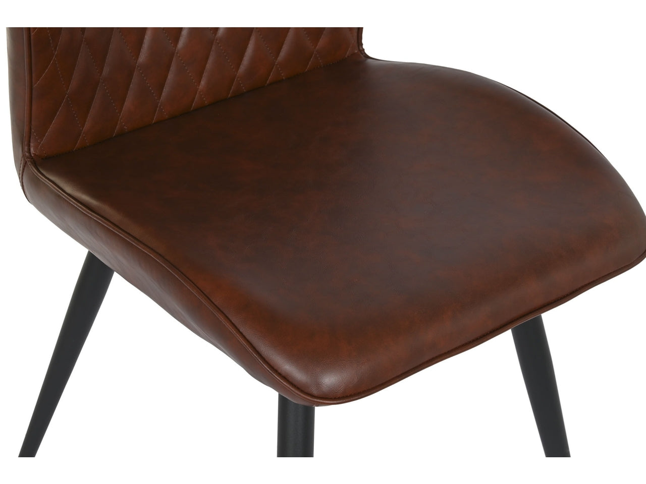 Sedia in metallo 48x51x87cm marrone scuro
