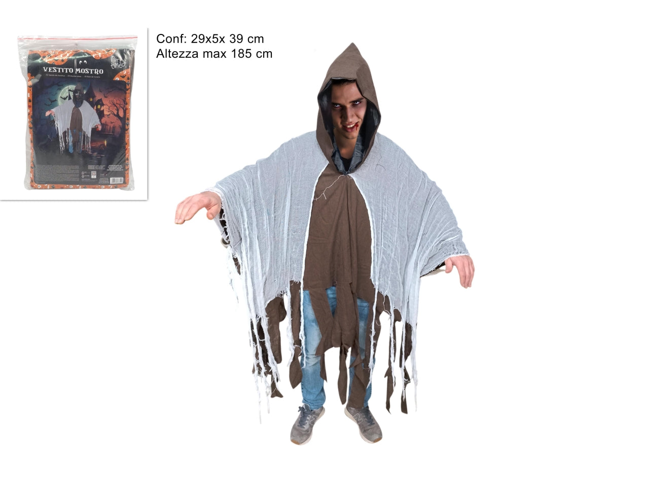Costume per adulto da mostro marrone