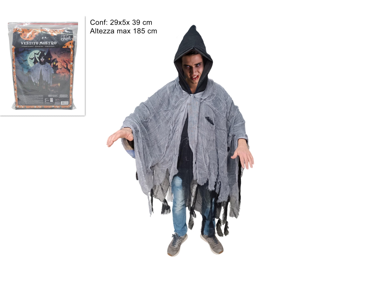 Costume per adulto da mostro nero
