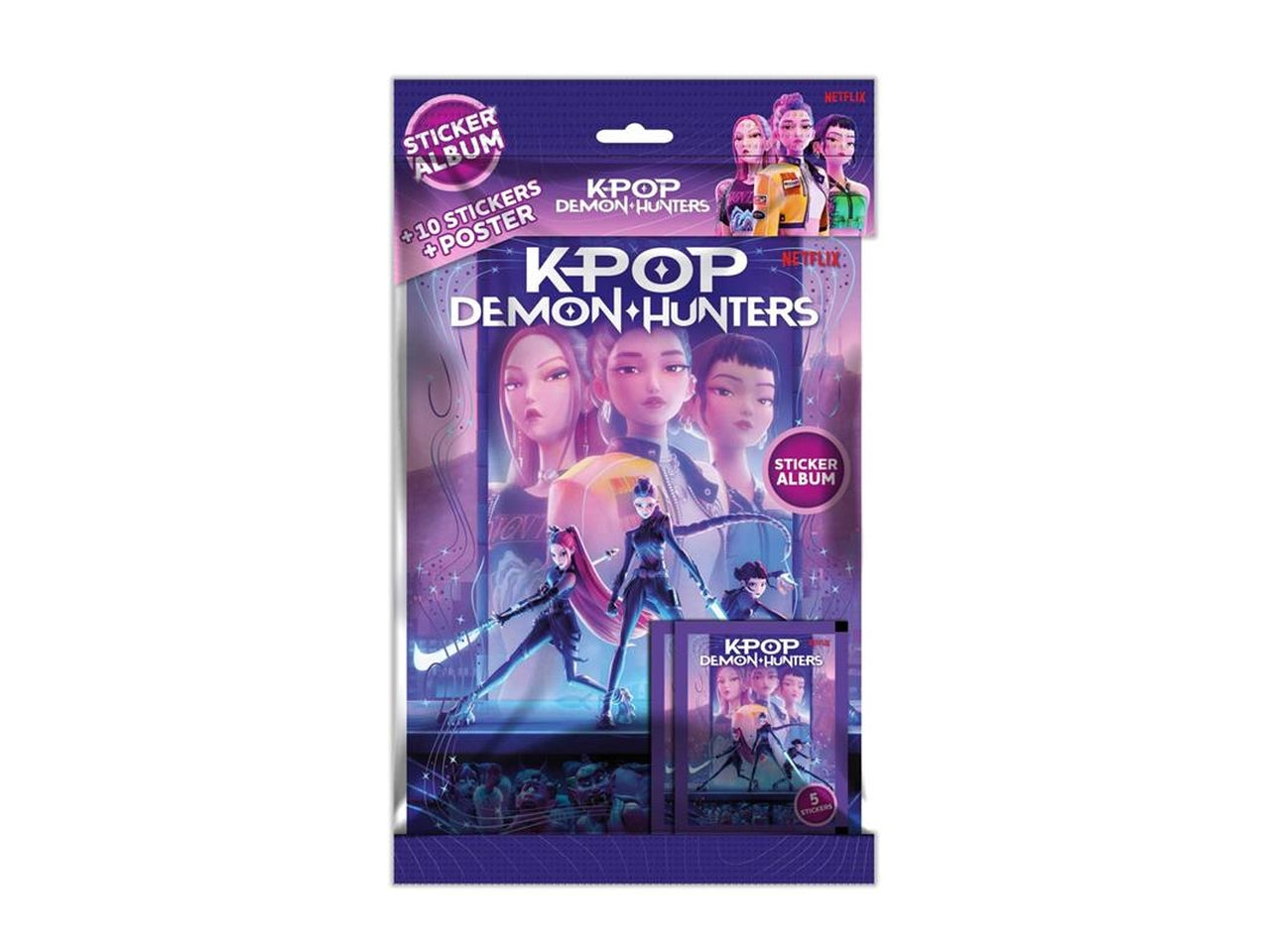 Album figurine con 2 Bustina 5 figurine e Poster K Pop Demon Hunters